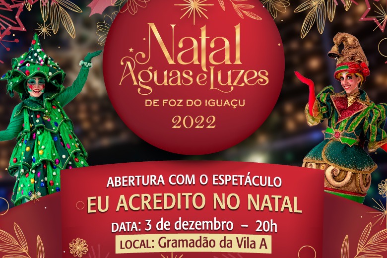 Gramadão da Vila A está pronto para receber o Natal Águas e Luzes -  Sindhotéis Foz do Iguaçu