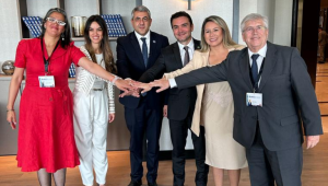 Encontro do Ministro Celso Sabino com a subsecretaria de Turismo do Chile, Verónica Lagos, a secretária de Promoção Turística da Argentina, Yanina Martinez, o secretário-geral da OMT, Zurab Pololikashvili, a secretária de Promoção turística do Paraguai, Angelita Duarte e o ministro do Turismo do Uruguai, Tabaré Viera. Crédito: MTur